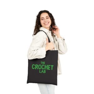The Crochet Lab Cotton Tote Bag — "The Crochet Lab" Craft Tote by Khaos Crafts